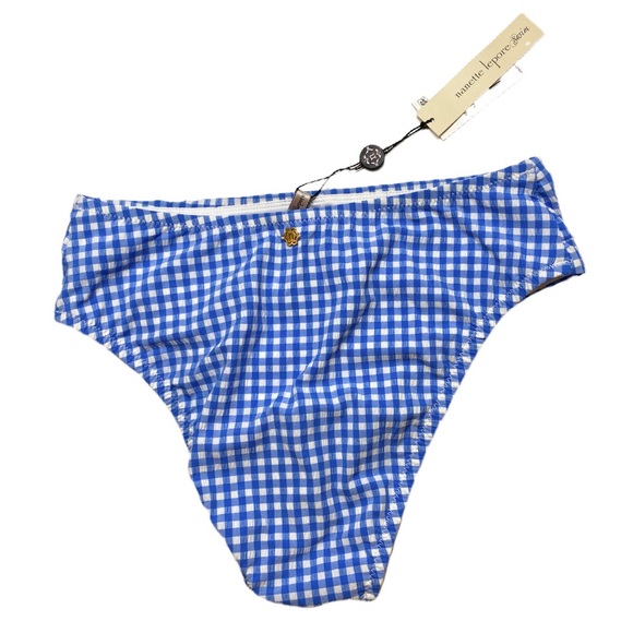 Nanette Lepore Blue Capri Gingham Pin Up Tankini - Picture 5 of 13